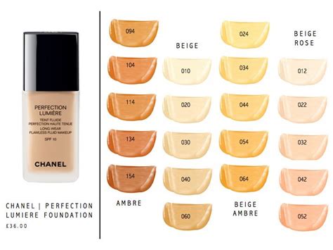 buy chanel perfection lumiere foundation online|chanel foundation shade chart.